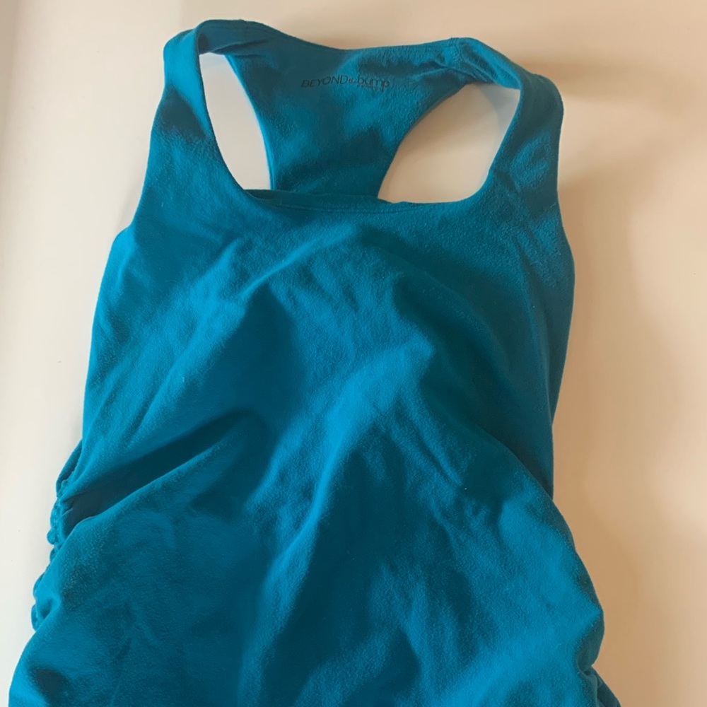 Beyond the Bump Teal Racerback Maternity Tank
